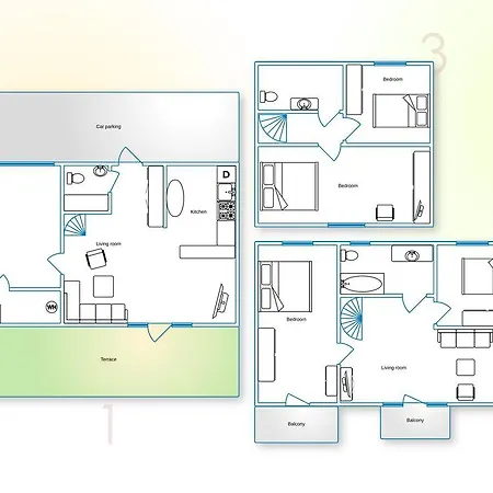 Апартаменты Family With Terrace *